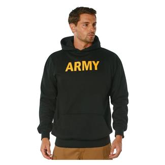 Men's Rothco Army Printed Pullover Hoodie Black