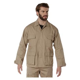 Men's Rothco Twill BDU Shirt Khaki