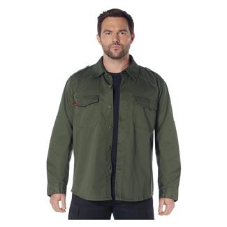 Men's Rothco Vintage Fatigue Shirt Olive Drab