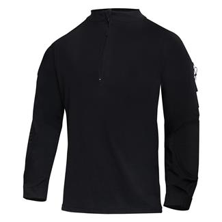 Men's Rothco 1/4 Zip Tactical Airsoft Combat Shirt Black