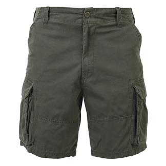 Men's Rothco Vintage Solid Paratrooper Cargo Shorts Olive Drab