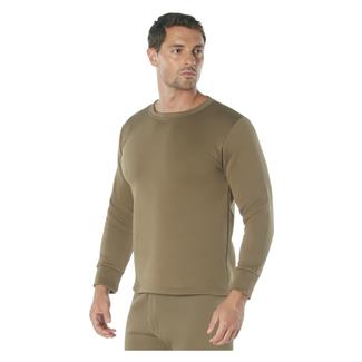 Men's Rothco ECWCS Poly Crew Neck Top Coyote Brown