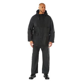 Rothco 2 Piece Microlite PVC Rainsuit Black