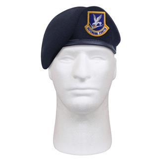 Rothco Inspection Ready Beret With USAF Flash Midnight Navy