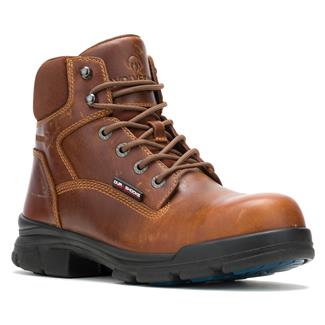 Men's Wolverine 6" DuraShocks SR Icon Waterproof CarbonMax Composite Toe Boots Tan