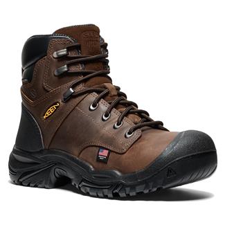 Men's Keen Utility 6" Mt Vernon II Steel Toe Waterproof Boots Dark Earth / Black