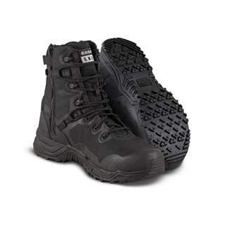Men's Original SWAT 8" Alpha Fury Steel Toe Side-Zip Boots Black
