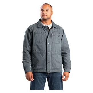 Men's Berne Workwear Vintage Washed Duck Chore Coat Pewter