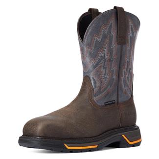 Men's Ariat Big Rig Composite Toe Boots Iron Coffee / Slate