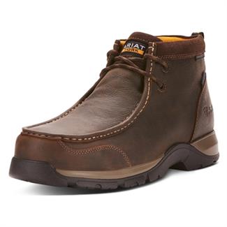 Men's Ariat Edge LTE Moc Waterproof Composite Toe Boots Dark Brown