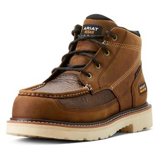 Men's Ariat Rebar Lift Chukka Composite Toe Boots Distressed Brown / Sharkskin Print