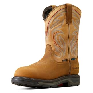 Men's Ariat WorkHog XT Waterproof Carbon Toe Boots Distressed Brown / Bravo Brown