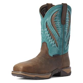 Women's Ariat Anthem VentTEK Composite Toe Boots Chocolate Chip / Turquoise