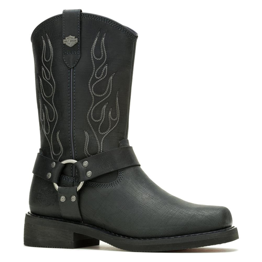 【おまけ付】 Footwear Davidson Harley Men's Hustin Boots Side-Zip West 靴