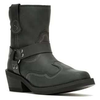 Women's Harley Davidson Footwear Korsen Short West Side-Zip Boots Black