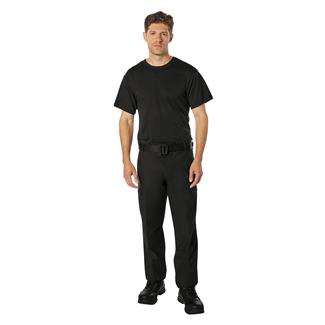 Men's Rothco Active Flex Fleece Lined Canvas Work Pants Black