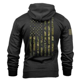 Men's Nine Line American Camo Hoodie Black