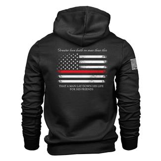 Men's Nine Line Thin Red Line Hoodie Black