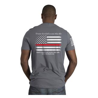 Men's Nine Line Thin Red Line T-Shirt Athletic Gray