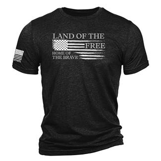 Men's Nine Line Tri-Blend Brave T-Shirt Charcoal Black