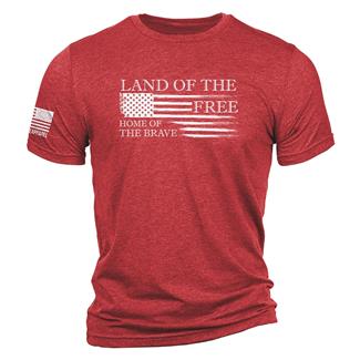 Men's Nine Line Tri-Blend Brave T-Shirt Red