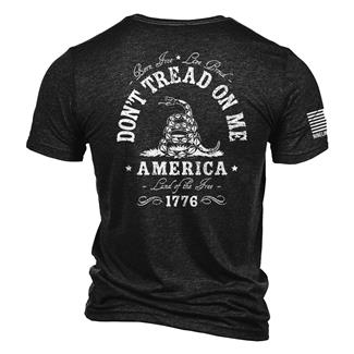 Men's Nine Line Tri-Blend Don't Tread On Me T-Shirt Charcoal Black