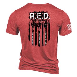 Men's Nine Line Tri-Blend R.E.D. (Remember Everyone Deployed) T-Shirt Red
