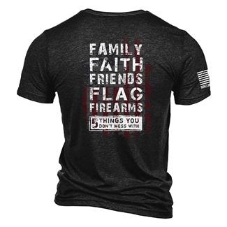 Men's Nine Line Tri-Blend 5 Things T-Shirt Charcoal Black
