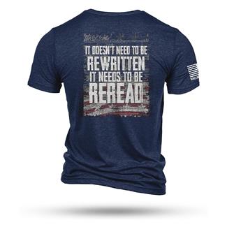 Nine Line Reread Not Rewritten T-Shirt Navy