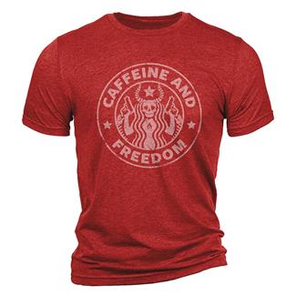 Men's Nine Line Caffeine And Freedom T-Shirt Red