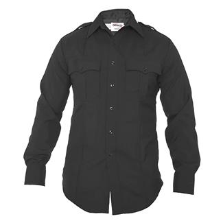 Men's Elbeco Distinction Long Sleeve Poly / Wool Shirt Black
