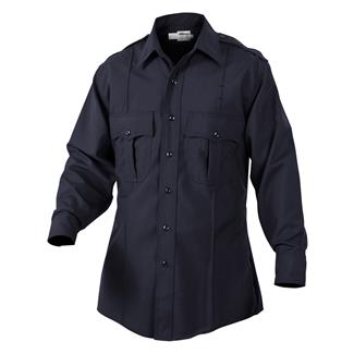 Men's Elbeco Distinction West Coast Long Sleeve Poly / Wool Shirt Navy