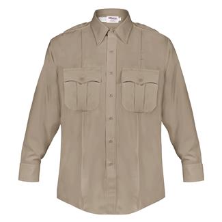 Men's Elbeco DutyMaxx Long Sleeve Poly / Rayon Stretch Shirt Silvertan