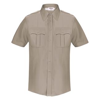 Men's Elbeco DutyMaxx Short Sleeve Poly / Rayon Stretch Shirt Silvertan