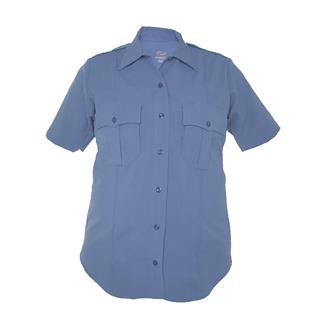 Women's Elbeco DutyMaxx Short Sleeve Poly / Rayon Stretch Shirt Medium Blue