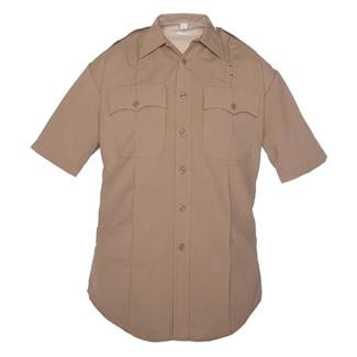 Women's Elbeco DutyMaxx West Coast Short Sleeve Poly / Rayon Stretch Shirt Silvertan