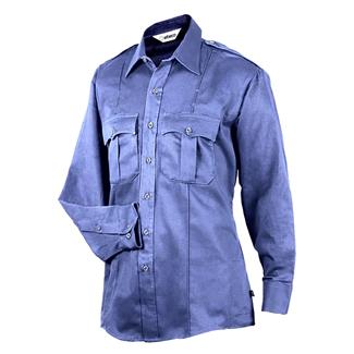 Men's Elbeco HeroShield 100% Cotton Bravo Long Sleeve Shirt Medium Blue