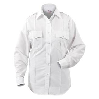 Women's Elbeco Paragon Plus Long Sleeve Poplin Shirt White
