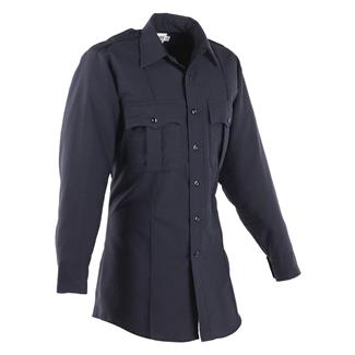 Men's Elbeco Paragon Plus Long Sleeve Poplin Shirt Midnight Navy