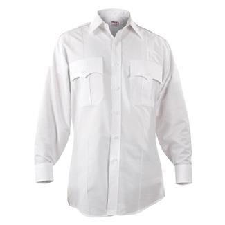 Men's Elbeco Paragon Plus Long Sleeve Poplin Shirt White