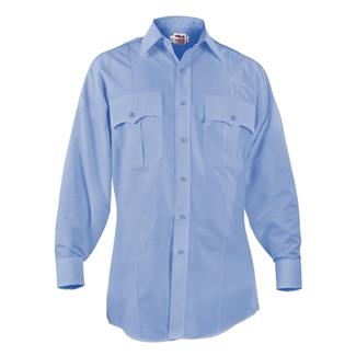 Men's Elbeco Paragon Plus Long Sleeve Poplin Shirt Light Blue
