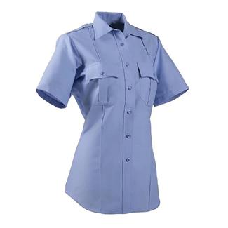 Women's Elbeco Paragon Plus Short Sleeve Poplin Shirt Light Blue