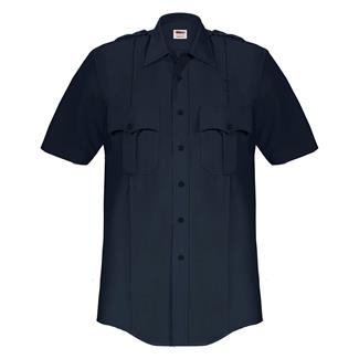 Men's Elbeco Paragon Plus Short Sleeve Poplin Shirt Midnight Navy