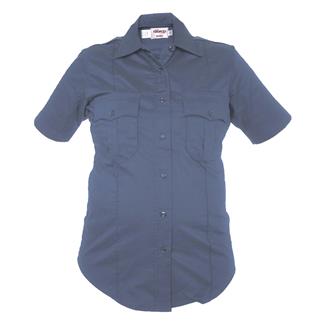 Women's Elbeco Reflex Short Sleeve Stretch RipStop Shirt French Blue