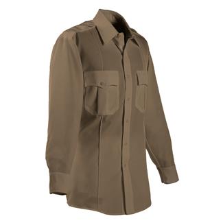 Men's Elbeco TexTrop2 Long Sleeve Polyester Shirt Brown