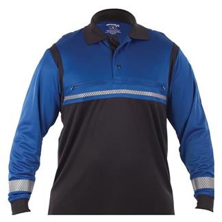Men's Elbeco Ufx Long Sleeve Ultra-Light Polo Royal Blue / Navy