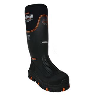 Men's Dryshod MEGATAR Metatarsal Steel Toe Waterproof Boots Black / Orange