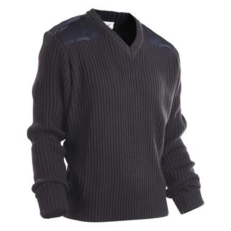 Men's Galls Commando V-Neck Acrylic Sweater Navy