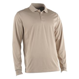 Men's Galls Pro Long Sleeve G-Tac Polo Silver Tan