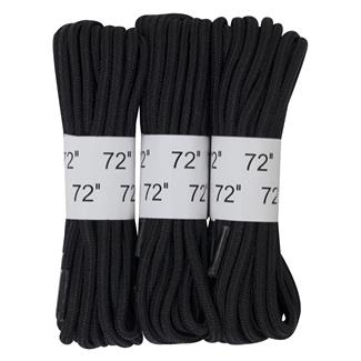 Rothco 72" Boots Laces - (3-Pack) Black
